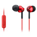 Sluchátka do uší Sony MDR-EX110AP, červená