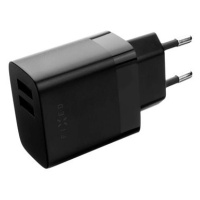 FIXED Smart Rapid Charge s 2xUSB výstupem a USB/USB-C kabelem 1m 17W černá