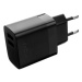 FIXED Smart Rapid Charge s 2xUSB výstupem a USB/USB-C kabelem 1m 17W černá
