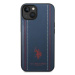 US Polo USHCP14SPFAV hard silikonové pouzdro iPhone 14 6.1" navy blue Leather Stitch