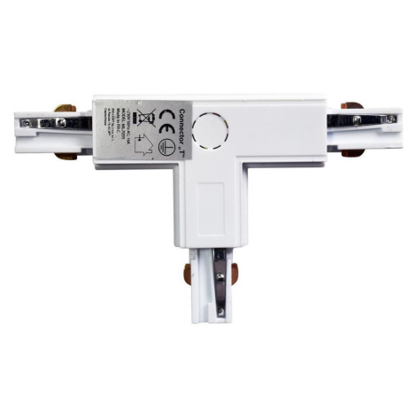 Konektor pro svítidla v lištovém systému 3-fázový TRACK bílá typ T Donoci