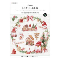 DIY Blok s výseky Gingerbread Christmas, A4, 32 l. - Vánoce z perníku Aladine