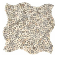 Kamenná mozaika Mosavit Mini pebbles blanco 30x30 cm mat PEBBLEBL