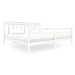 Rám postele bílý masivní dřevo 200 × 200 cm, 3100675