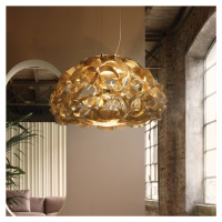 Slamp Závěsná lampa Slamp Quantica, zlatá barva, Ø 75 cm