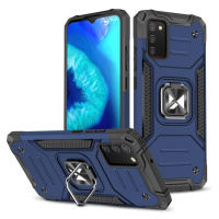 Wozinsky Ring Armor pancéřový hybridní kryt + magnetický držák Samsung Galaxy A03s modrý