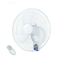 ACA Lighting nástěnný ventilátor, dálkové ovládání, časovač, bílá, 45cm, AC 50W FANWPW40R