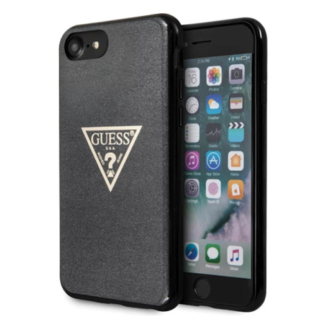 Kryt Guess GUHCI8SGTLBK iPhone 7/8/SE 2020 black hard case Glitter Triangle (GUHCI8SGTLBK)