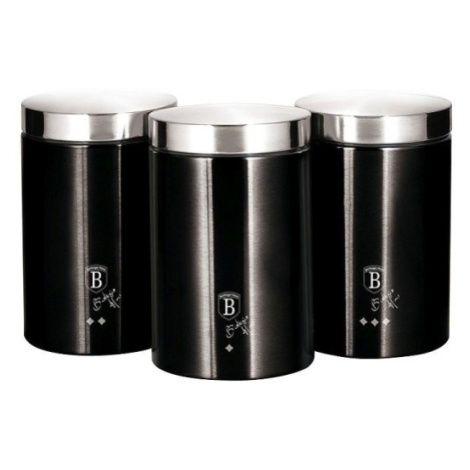 BERLINGERHAUS Dóza na potraviny sada 3 ks Royal Black Collection BH-6296 Berlinger Haus
