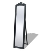 Volně stojící zrcadlo barokní styl 160x40 cm černé
