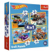 Puzzle Autíčka Hot Wheels 4v1 (35,48,54,70 dílků)