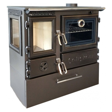 Sporák na tuhá paliva GURMET 3D-BOX P - černý