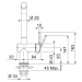 Franke S vyt. koncovkou, S regulací Sprcha/Proud  Fragranit Sahara  dřezová baterie FN 6110 ACTI