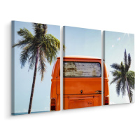 MyBestHome BOX Vícedílné plátno Retro Auto Mezi Palmami Varianta: 120x180