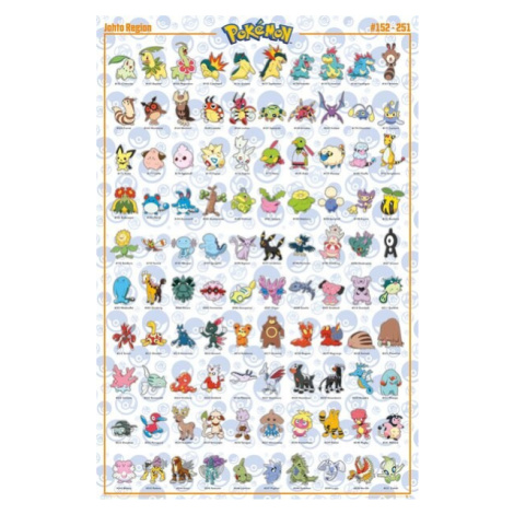 Plakát, Obraz - Pokemon - Johto Pokemon, (61 x 91.5 cm) GB Eye