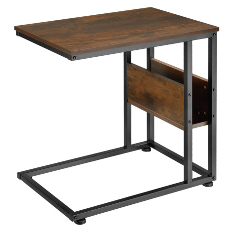 tectake 404277 odkládací stolek wigan 55x36,5x60cm - Industriální dřevo tmavé, rustikální - Indu