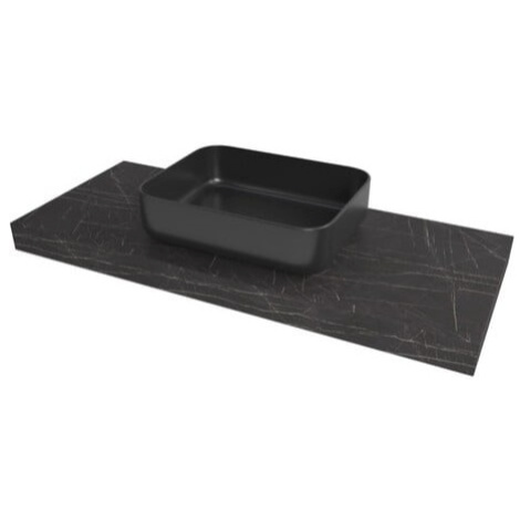 Deska pod umyvadlo Naturel Dolce 100x8x50 cm Pietra Grigia černá mat DO10050PBC