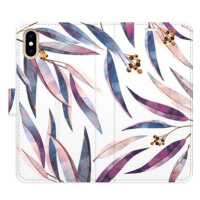 iSaprio flip pouzdro Ornamental Leaves pro iPhone X/XS