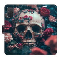 iSaprio Flip pouzdro Skull in Roses 02 pro Samsung Galaxy A71