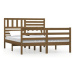 Rám postele medově hnědý masivní dřevo 160 × 200 cm, 3101101