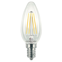 CENTURY LED FILAMENT SVÍČKA ČIRÁ 4W E14 2700K 470Lm 360d 35x98mm IP20 CEN INM1-041427