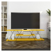 Kalune Design TV stolek CANAZ 120 cm žlutý/černý