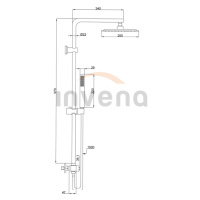 INVENA Sprchový sloup s termostatickou baterií SVART AU-85-004-X