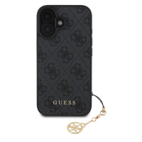 Zadní kryt Guess 4G Charm pro Apple iPhone 16 Plus, tón v tónu šedá