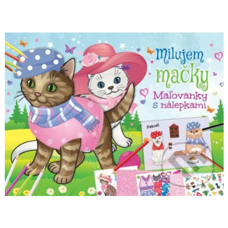 Milujem mačky (Maľovanky s nálepkami) - kniha z kategorie Omalovánky FONI book