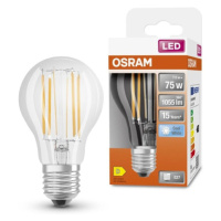 Průhledná klasická LED žárovka Osram STAR / E27 / 7,5 W / studená bílá