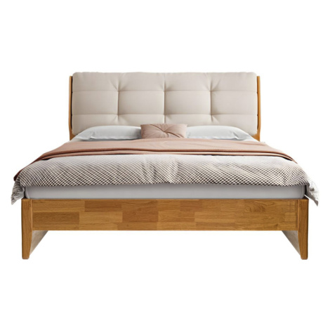 Manželská postel, 180x200, masivní dřevo, přírodní, FLORENCIA Tempo Kondela