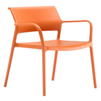 PEDRALI - Židle s područkami ARA LOUNGE 316 DS - oranžová