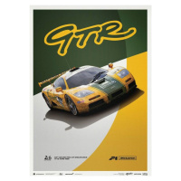 Umělecký tisk McLaren F1 GTR - Mach One Racing - 1995, 50 × 70 cm