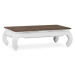 Estila Koloniální luxusní konferenční stolek BLANC v bílé barvě z masivu 125cm