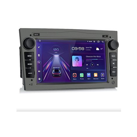 2 Din Android 12 Autorádio OPEL Corsa C Signum Vivaro Astra H Zafira Tigra Twintop, ŠEDÁ BARVA