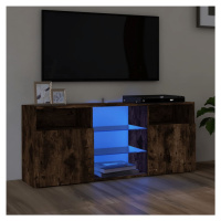 vidaXL TV skříňka s LED osvětlením kouřový dub 120 x 30 x 50 cm