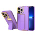 Flexibilní electroplating silikonové pouzdro se stojánkem na iPhone 12 6.1" Purple