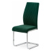 Jídelní židle - zelená sametová látka, kovová chromovaná podnož DCL-442 GRN4