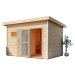 Venkovní finská sauna s předsíní 393 x 231 cm Dekorhome,Venkovní finská sauna s předsíní 393 x 2