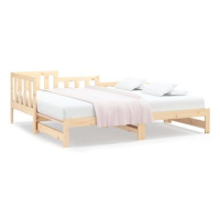 Výsuvná postel 2× (90 × 200) cm masivní borovice, 820741