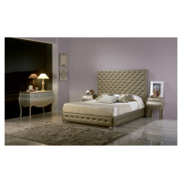 Estila Moderní čalouněná postel Leonor s chesterfield prošíváním as úložným prostorem150-180cm