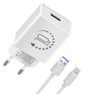 Nabíječka OBAL:ME USB-A 10W + USB-A/Lightning kabel 1m bílá