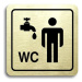 Accept Piktogram "umývárna, WC muži" (80 × 80 mm) (zlatá tabulka - černý tisk)