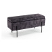Estila Moderní šedá designová lavice Irvin s úložným prostorem a sametovým čalouněním 100 cm