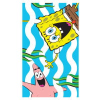 TipTrade Bavlněný froté ručníček 30x50 cm - Sponge Bob Zábava v moři