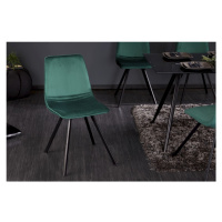 Estila Moderní designová židle Hartlepool Emerald sametová