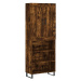 vidaXL Skříň highboard kouřový dub 69,5 x 34 x 180 cm kompozitní dřevo