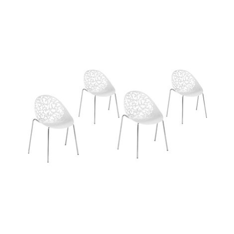 Moderní bílá sada jídelních židlí MUMFORD, 155321 BELIANI