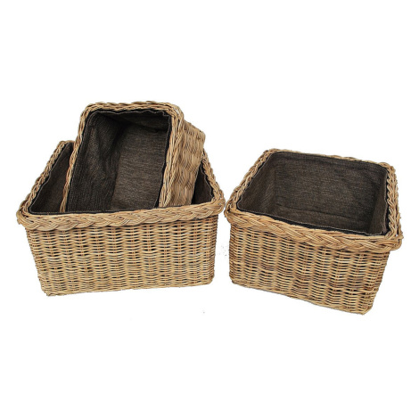 DEOKORK Sada ratanových košů HITRA