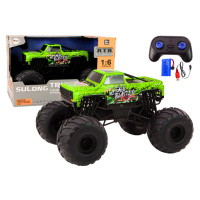 mamido  Velké terénní auto na dálkové ovládání 2.4G RC 1:6 zelené